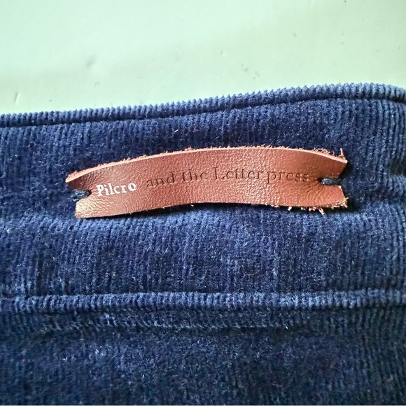 ANTHROPOLOGIE PILCRO Plus Size 32 High Rise Skinny Navy Corduroy 35” Waist Jeans - Picture 5 of 16